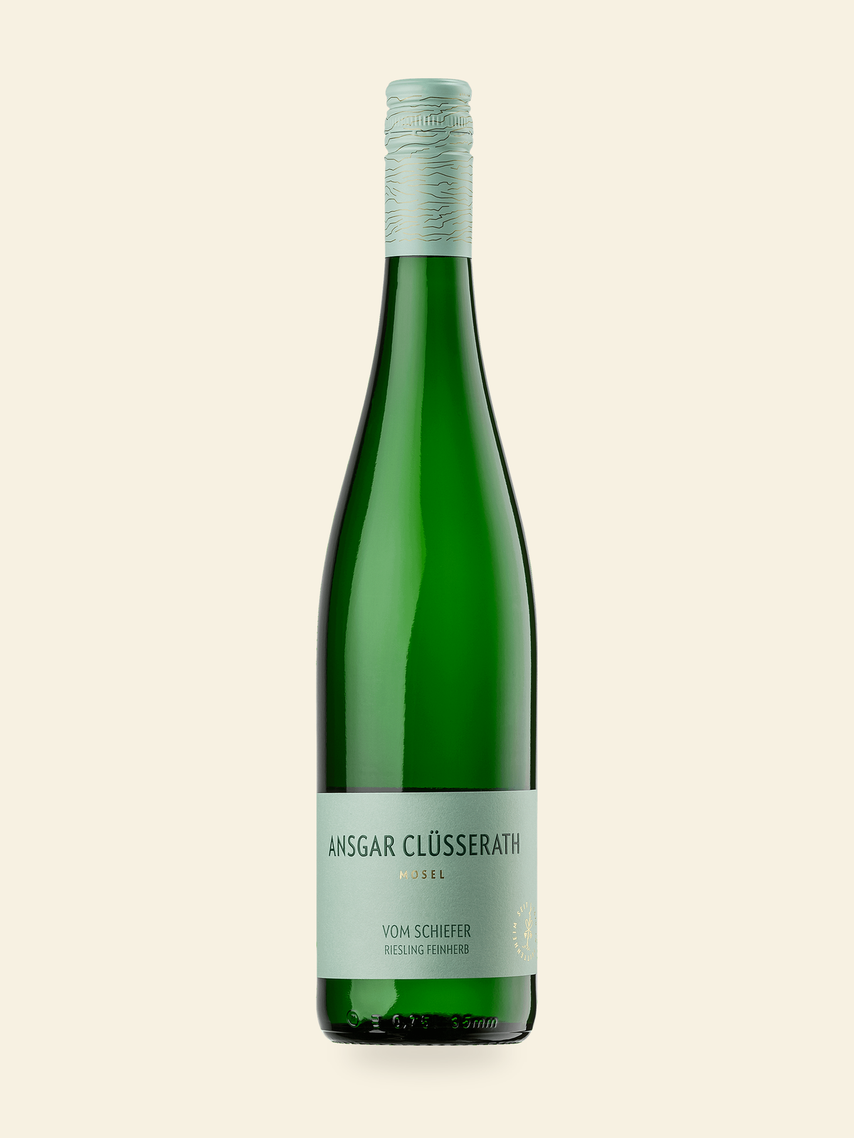 Harmonised bottle image for Ansgar Clüsserath Schiefer Riesling Feinherb 2022; refer to the listed vintage and bottle size