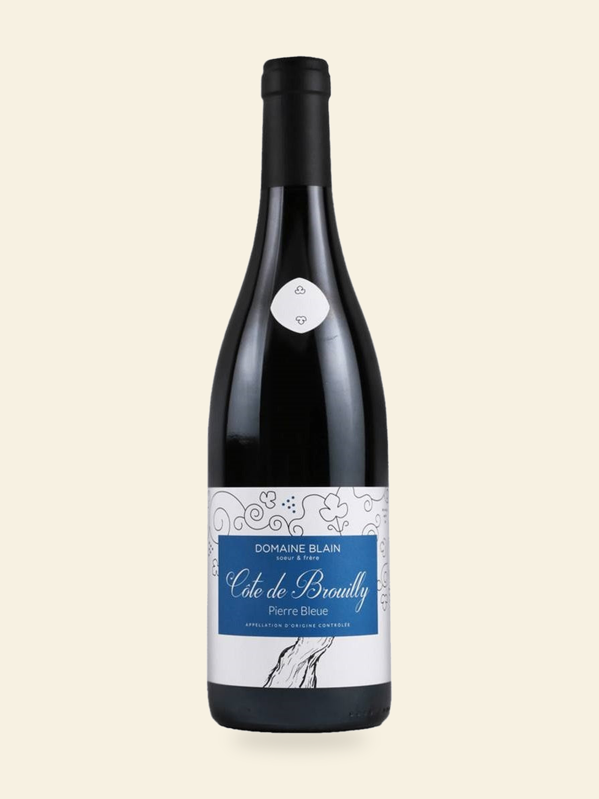 Harmonised bottle image for Blain Soeur et Frère Côte de Brouilly Pierre Bleue 2021; refer to the listed vintage and bottle size
