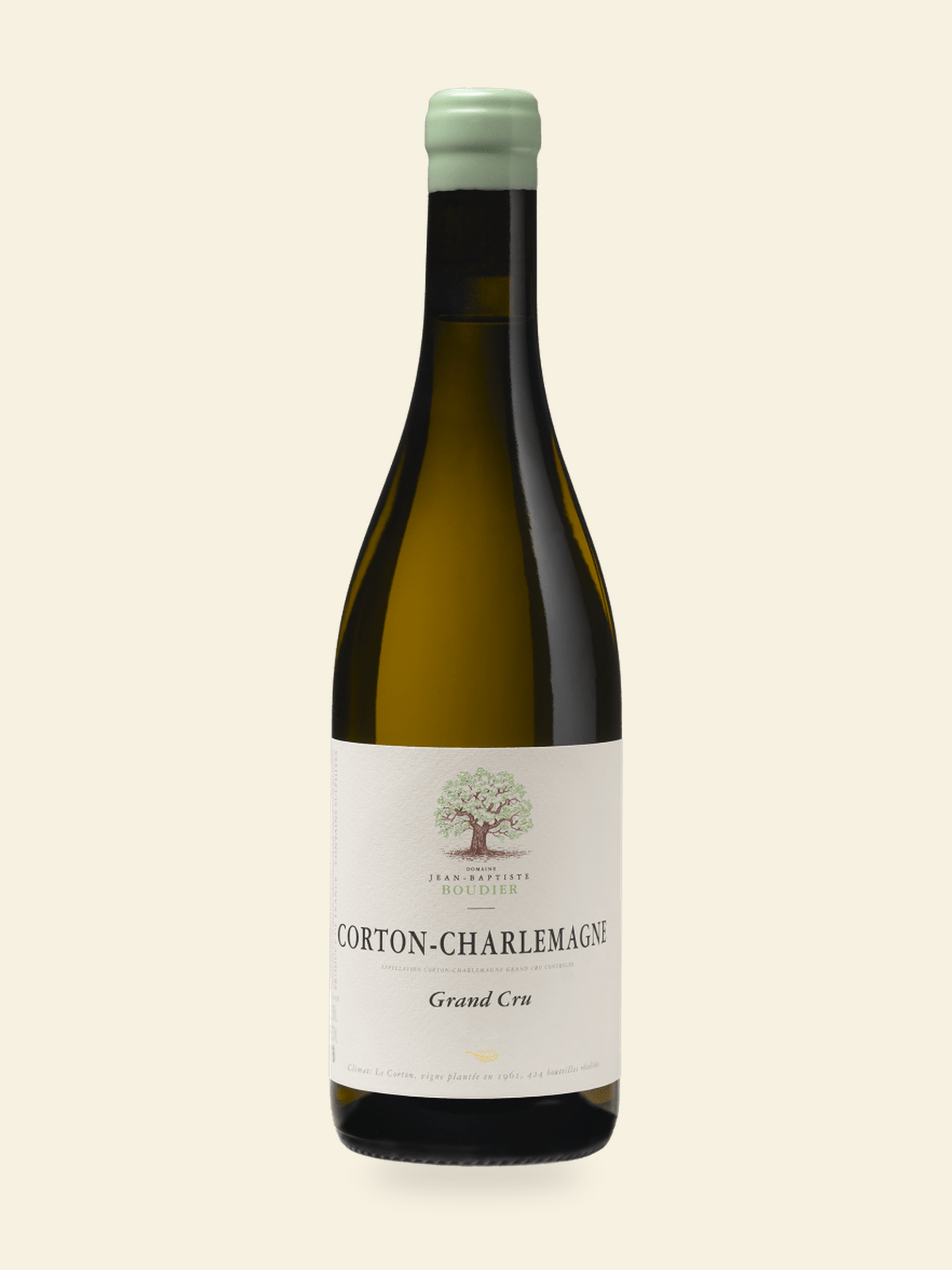 Harmonised bottle image for Jean-Baptiste Boudier Corton-Charlemagne 2018; refer to the listed vintage and bottle size