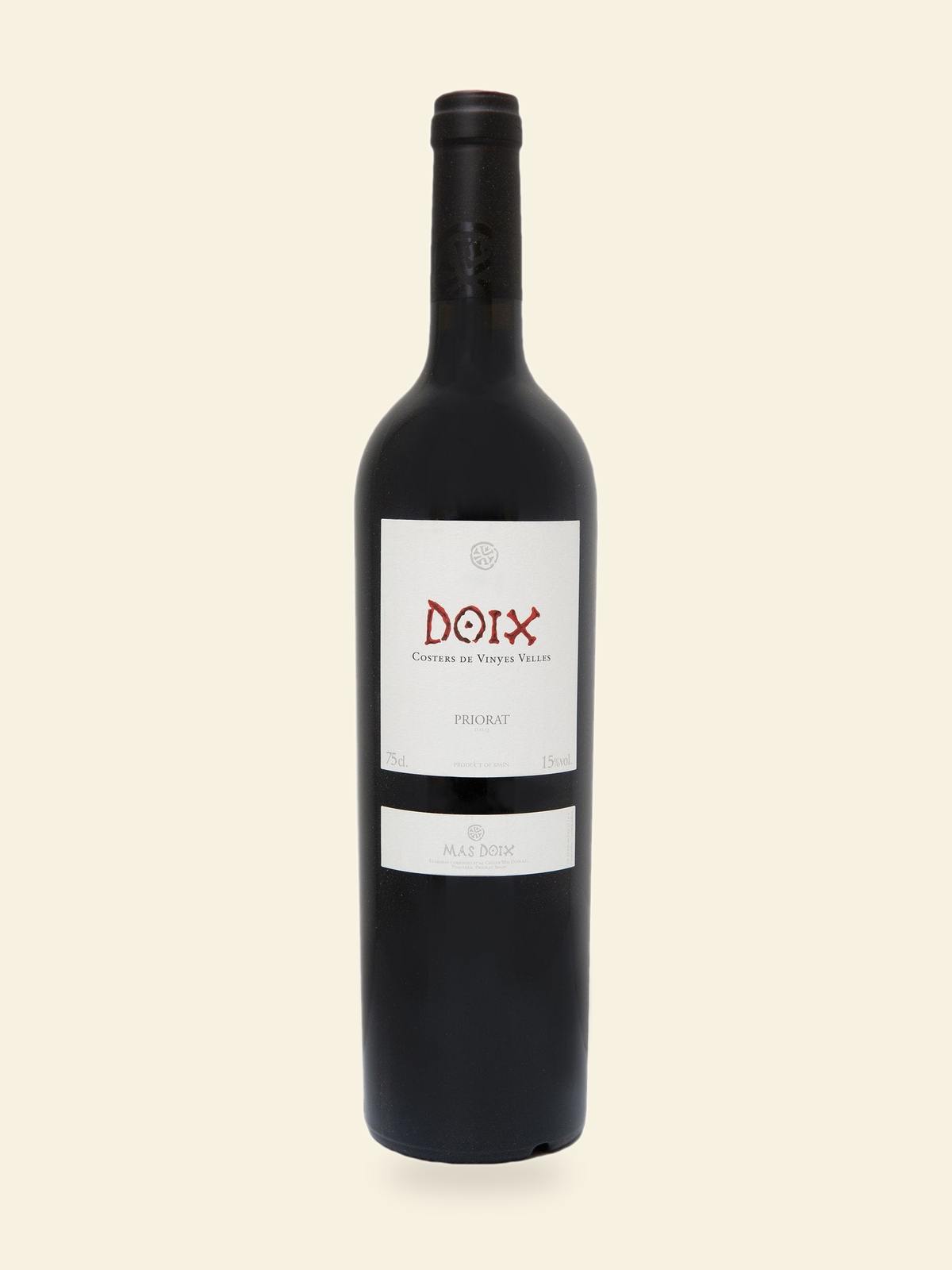 Harmonised bottle image for Mas Doix 2015; refer to the listed vintage and bottle size