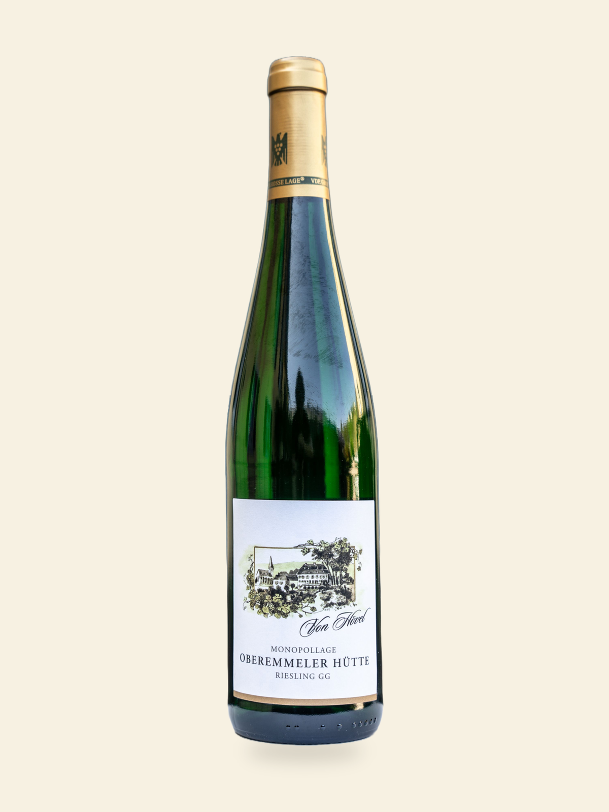 Harmonised bottle image for Von Hövel Riesling Hütte Trocken Grosses Gewächs 2017; refer to the listed vintage and bottle size