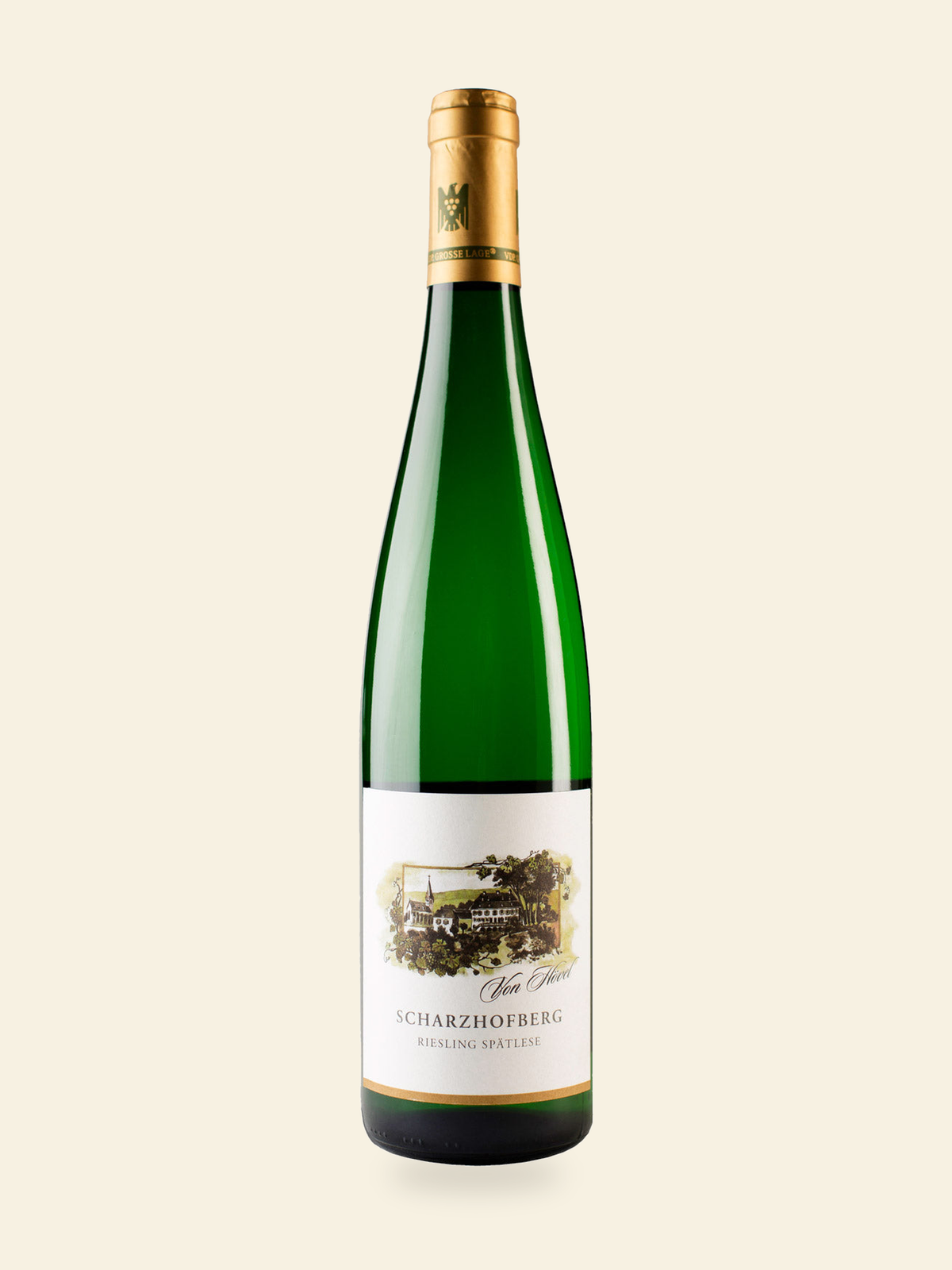 Harmonised bottle image for Von Hövel Scharzhofberger Riesling Spätlese 2018; refer to the listed vintage and bottle size