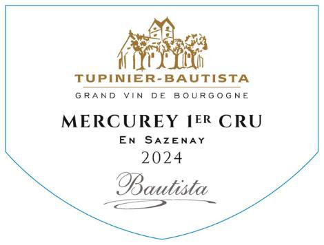 Tupinier-Bautista Mercurey 1er Cru En Sazenay - illustrative producer label detail, 2024 featured; not a full-bottle photograph