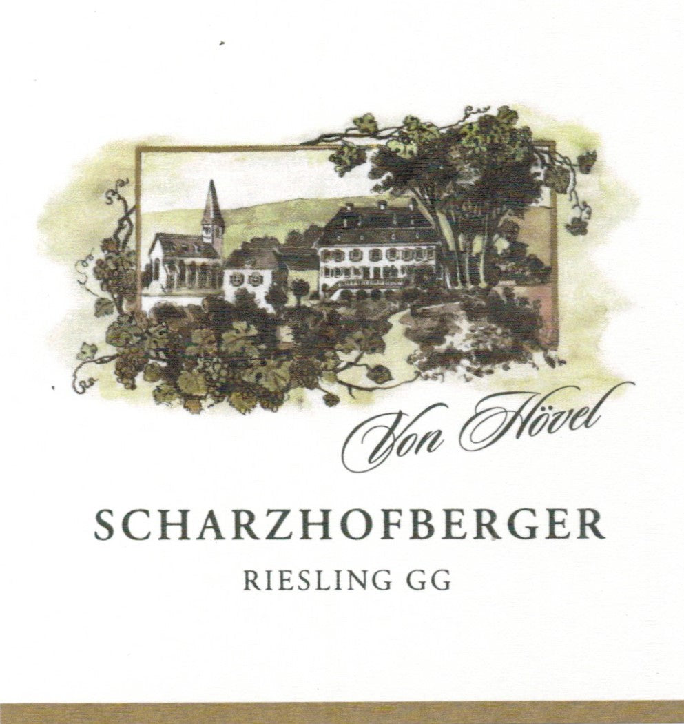 Von Hövel Scharzhofberger Riesling GG, illustrative official label; offered wine 2016, 75cl.